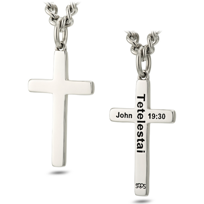 Men's Perfect Cross Necklace-John 19:30